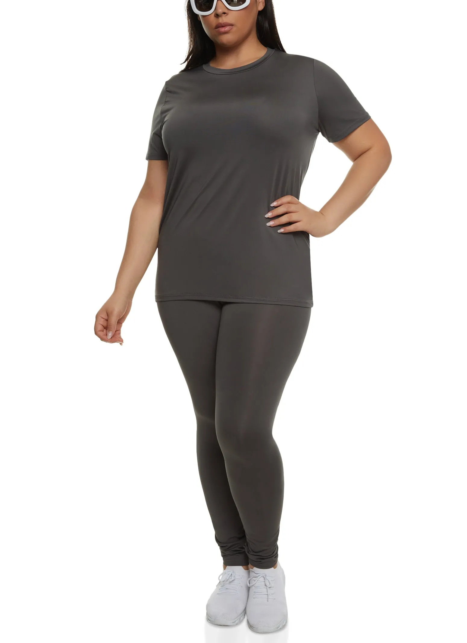 Plus Size Daisy Basic Soft Knit Short Sleeve Top sold by Rainbow product image thumbnail 2