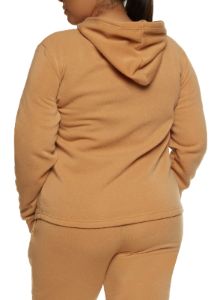 Plus Size Solid Pullover Hoodie sold by Rainbow