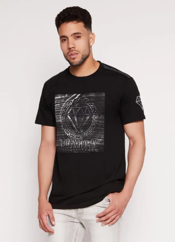 Mens Luxury Patch Graphic Tee sold by Rainbow