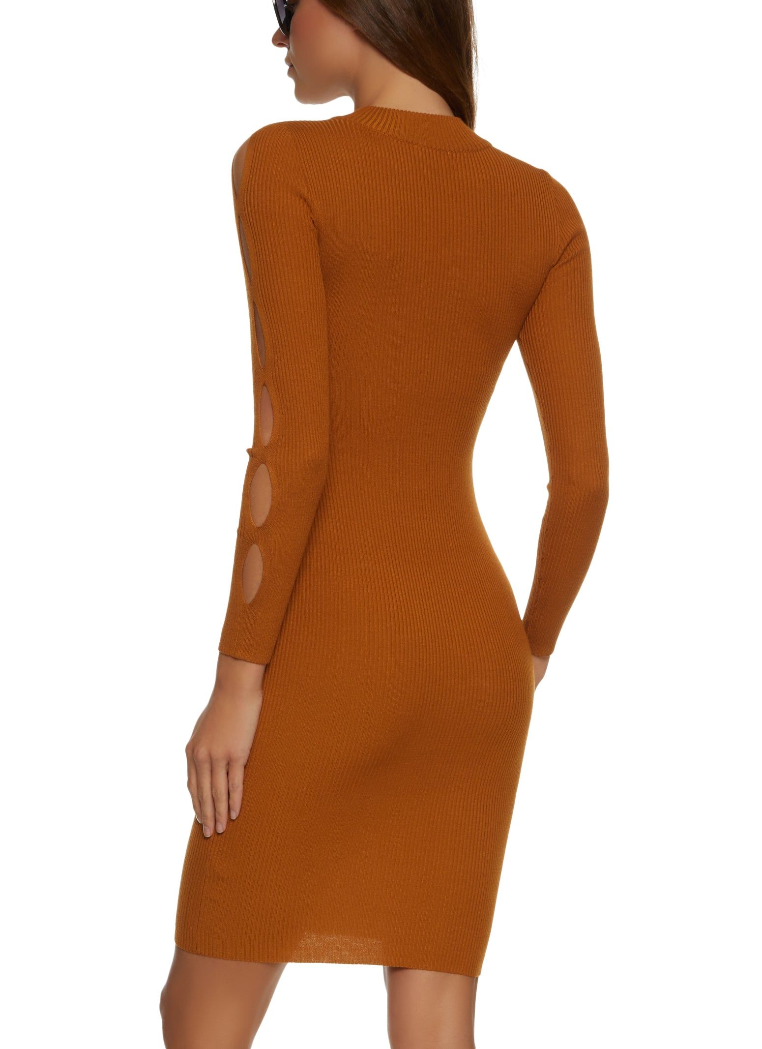 Cut Out Sleeve Midi Sweater Dress sold by Rainbow product image thumbnail 3