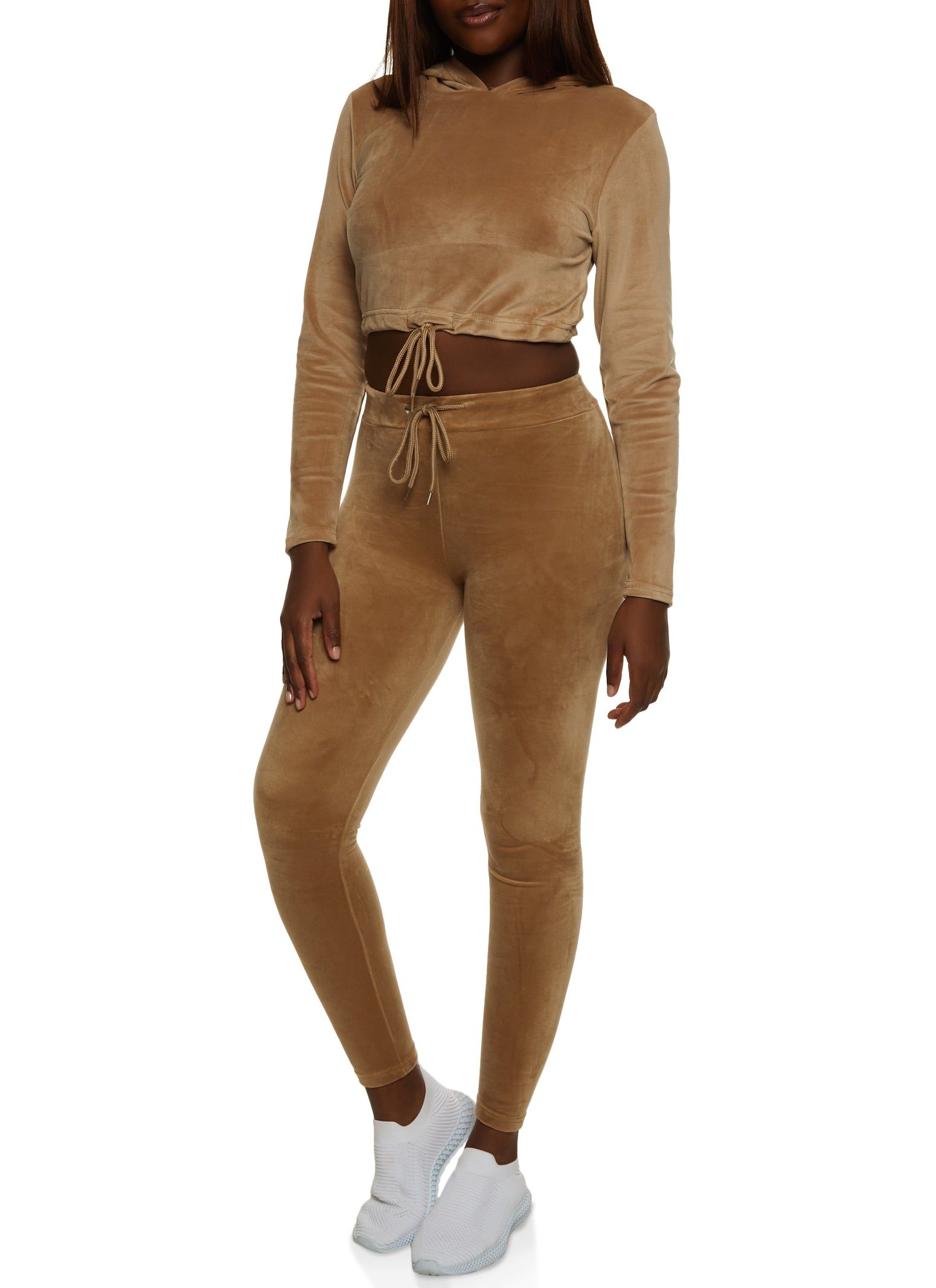 Velour Drawstring Hem Pullover Hoodie sold by Rainbow product image thumbnail 2