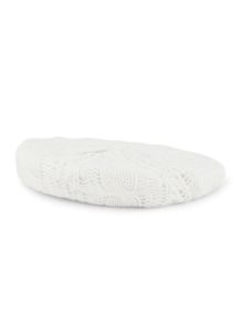 Solid Cable Knit Beret sold by Rainbow