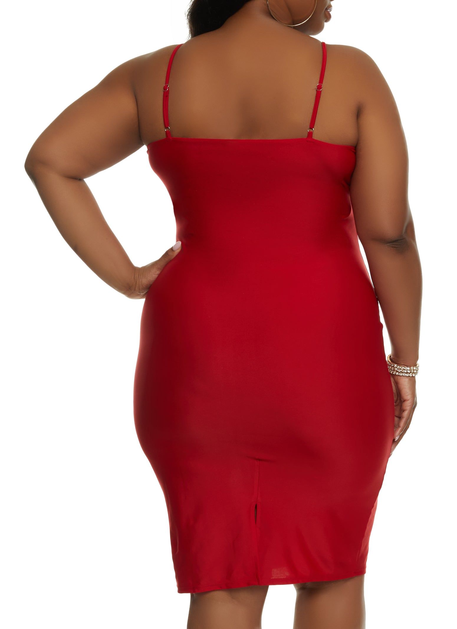 Plus Size Scoop Neck Midi Cami Dress sold by Rainbow product image thumbnail 5