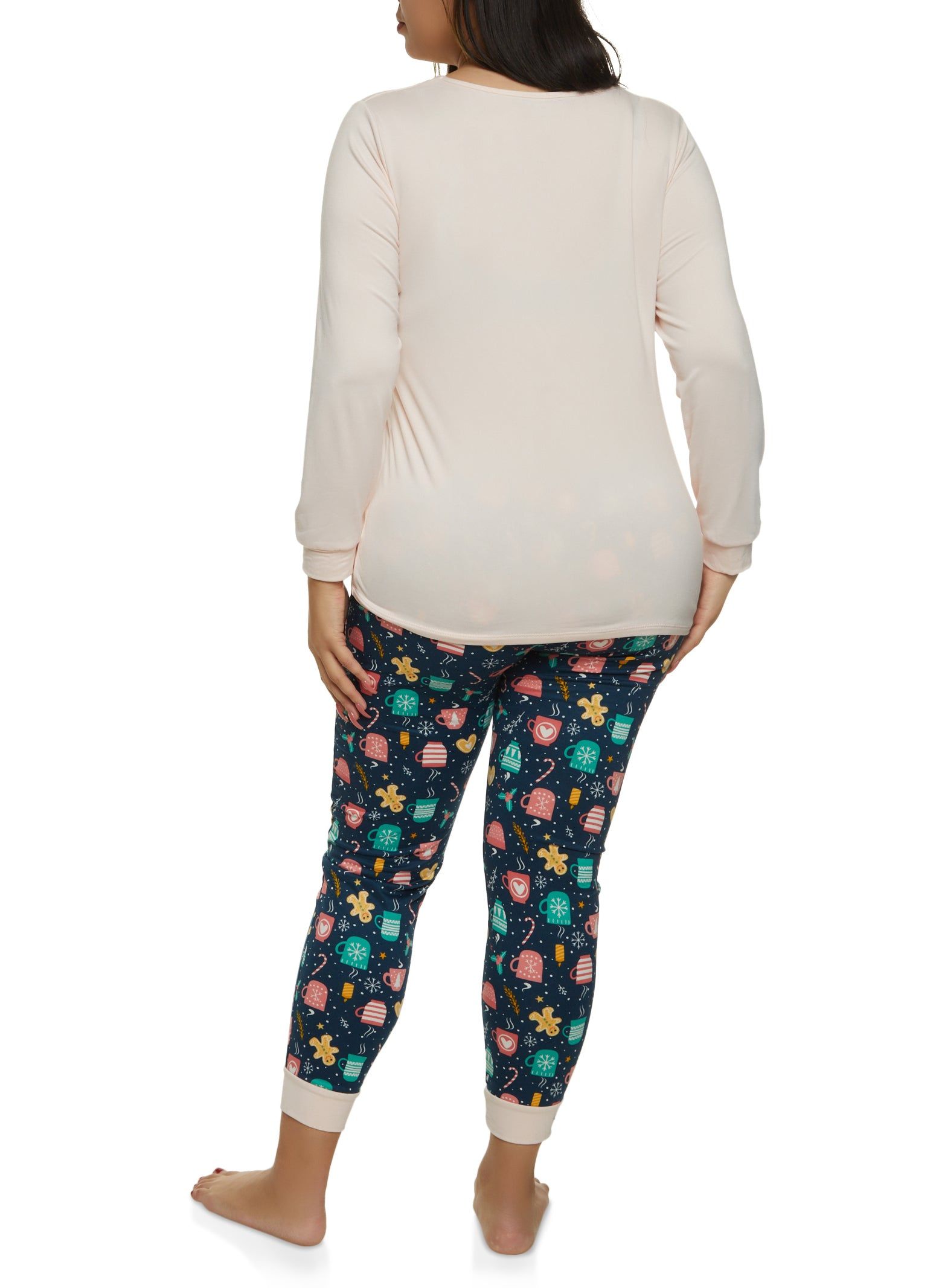 Plus Size All I Want For Christmas Is More Coffee Pajama Top and Pants Set sold by Rainbow product image thumbnail 2