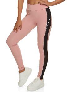 Contrast Piping Mesh Detail Leggings sold by Rainbow