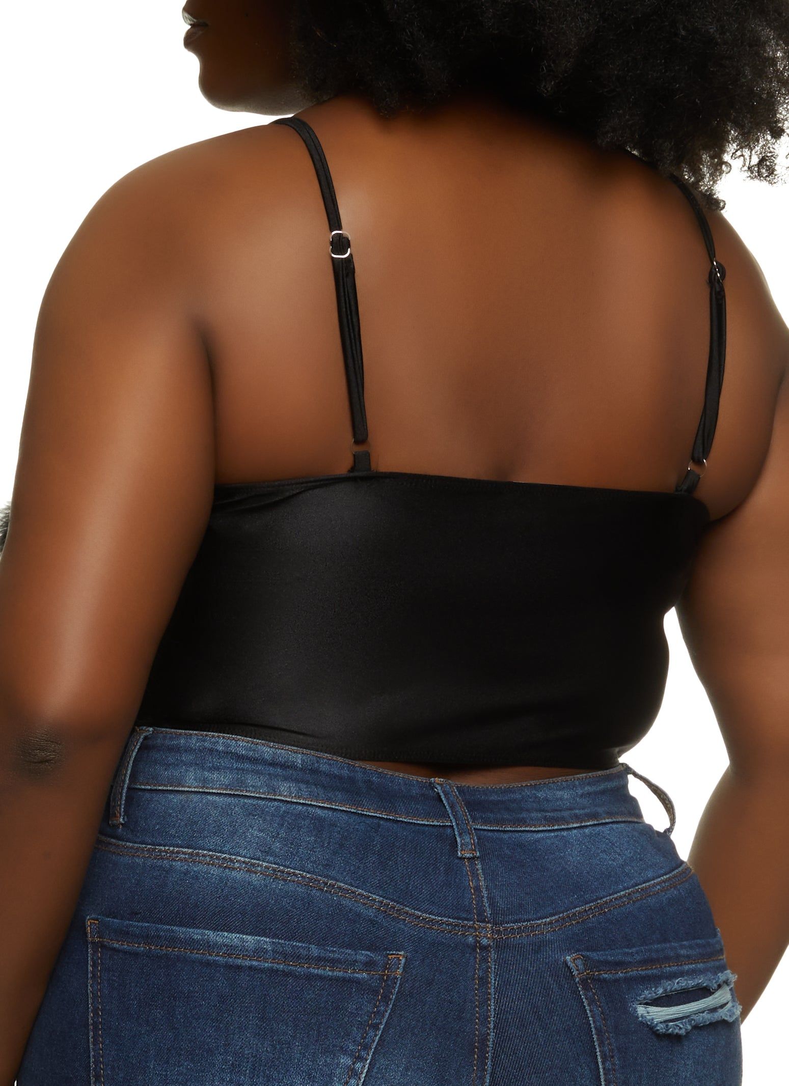 Plus Size Feather Cropped Cami sold by Rainbow product image thumbnail 2