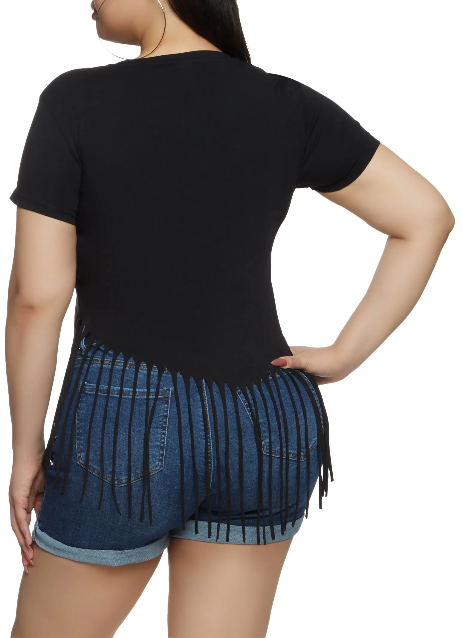 Plus Size Fringe Boss Queen Chic Foil Graphic Tee sold by Rainbow product image thumbnail 2