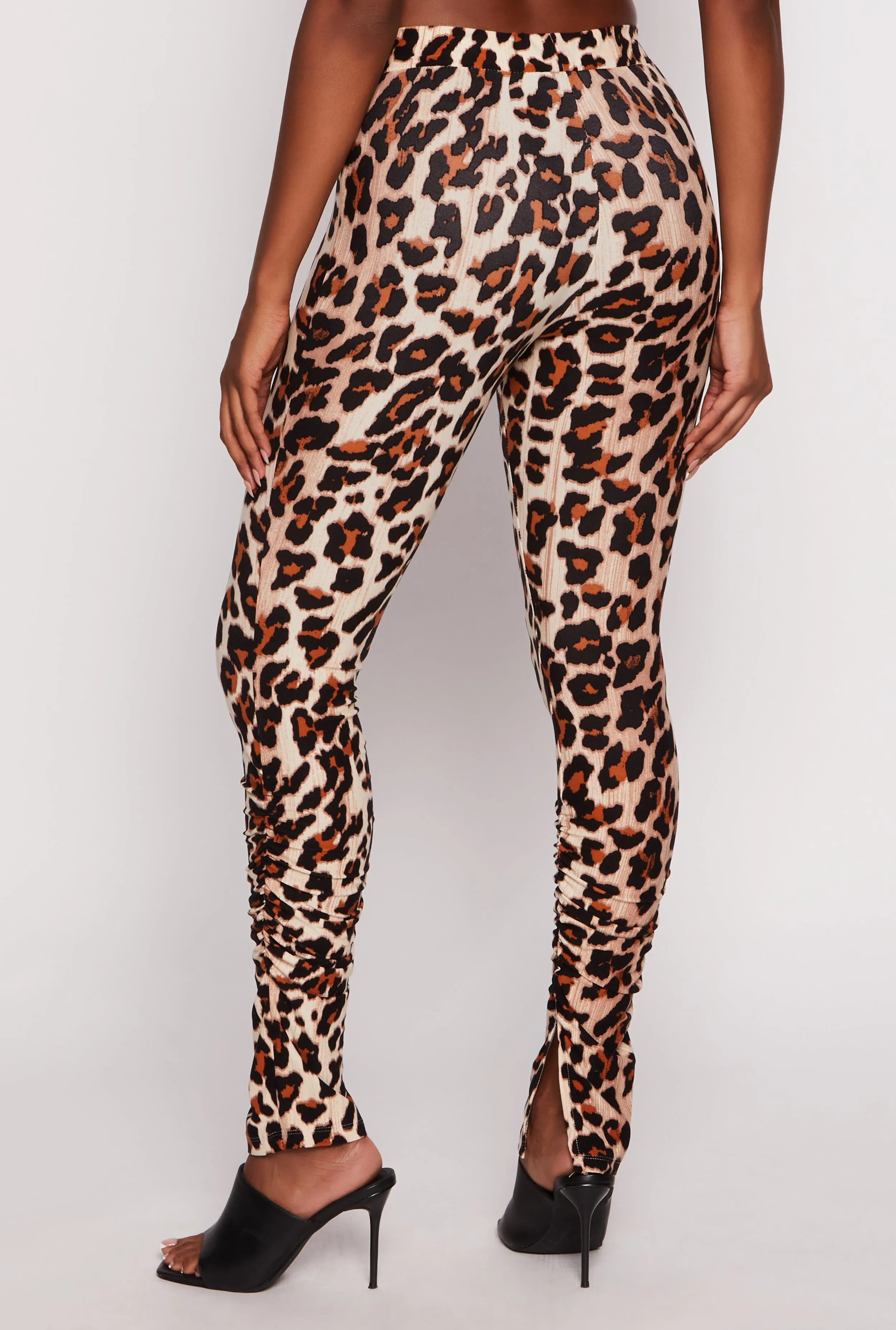 Printed High Waist Ruched Leggings sold by Rainbow product image thumbnail 3