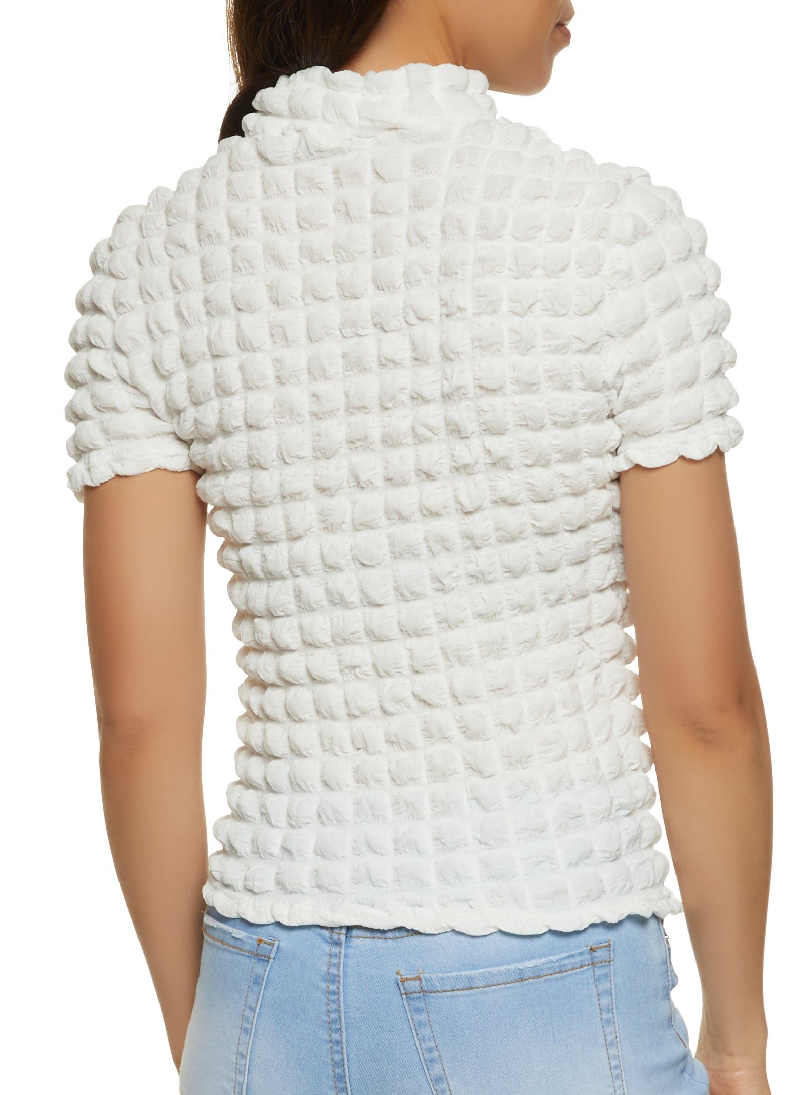 Bubble Mock Neck Tee sold by Rainbow product image thumbnail 2