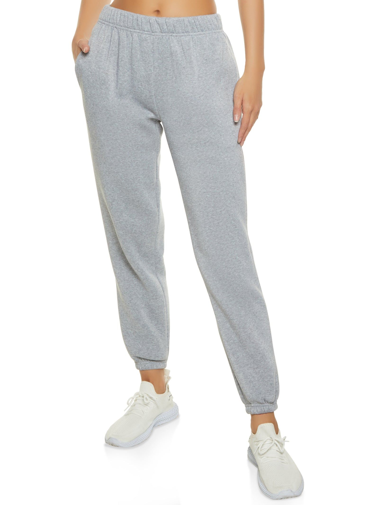 Basic Solid Fleece Joggers sold by Rainbow