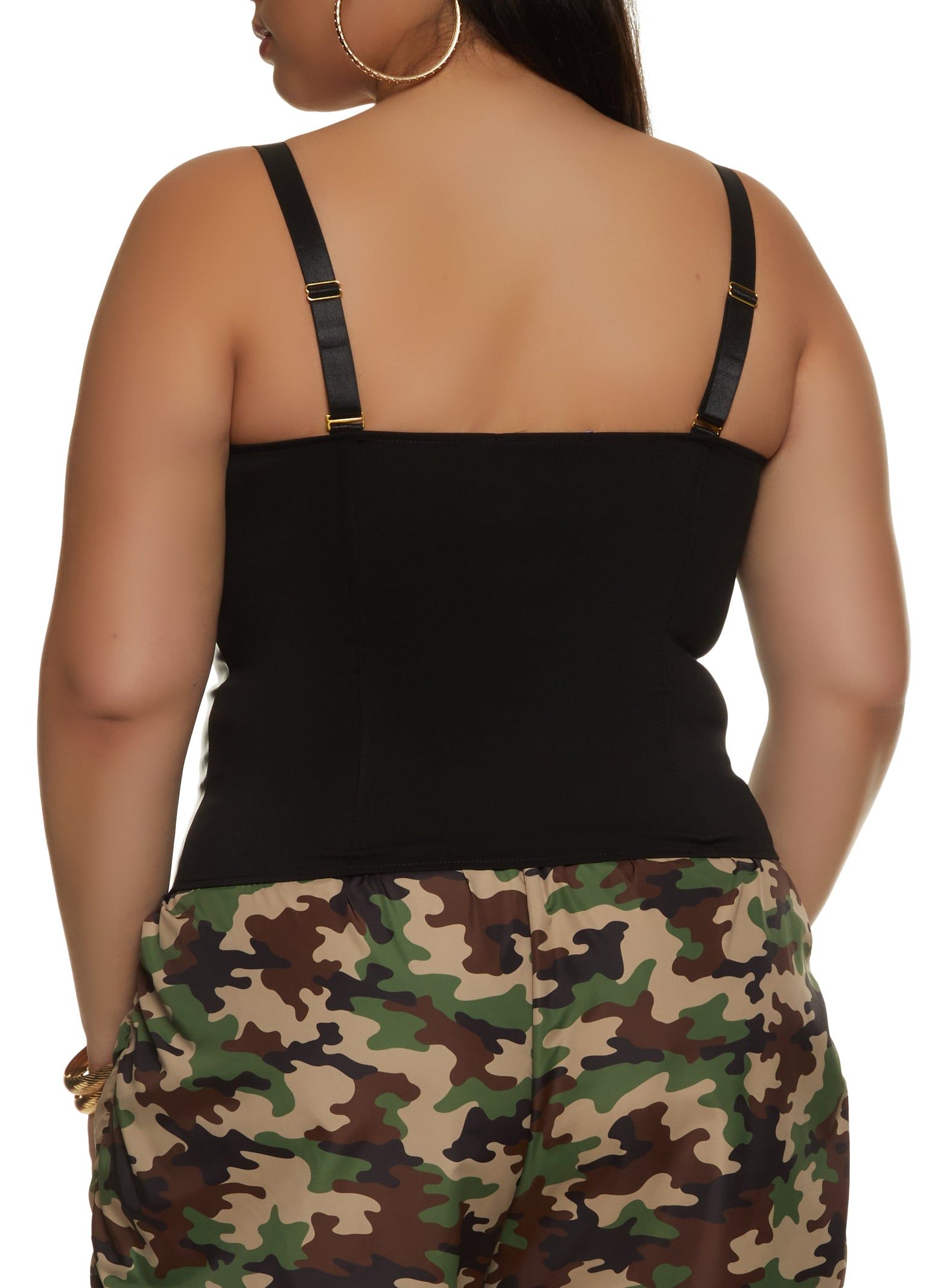 Plus Size Studded Sweetheart Zip Front Bustier Top sold by Rainbow product image thumbnail 3