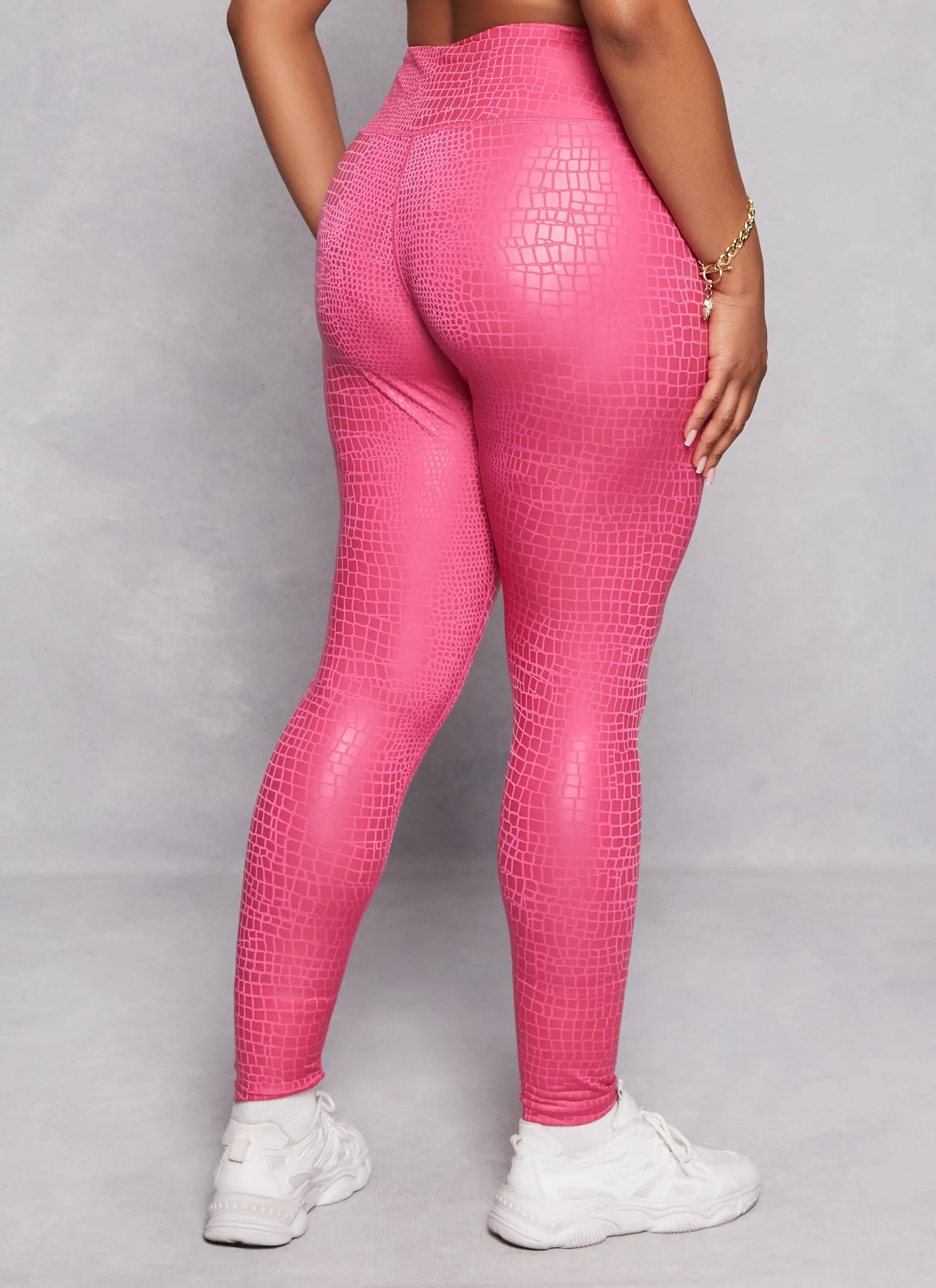 Plus Size Faux Croc Print Leggings sold by Rainbow product image thumbnail 3