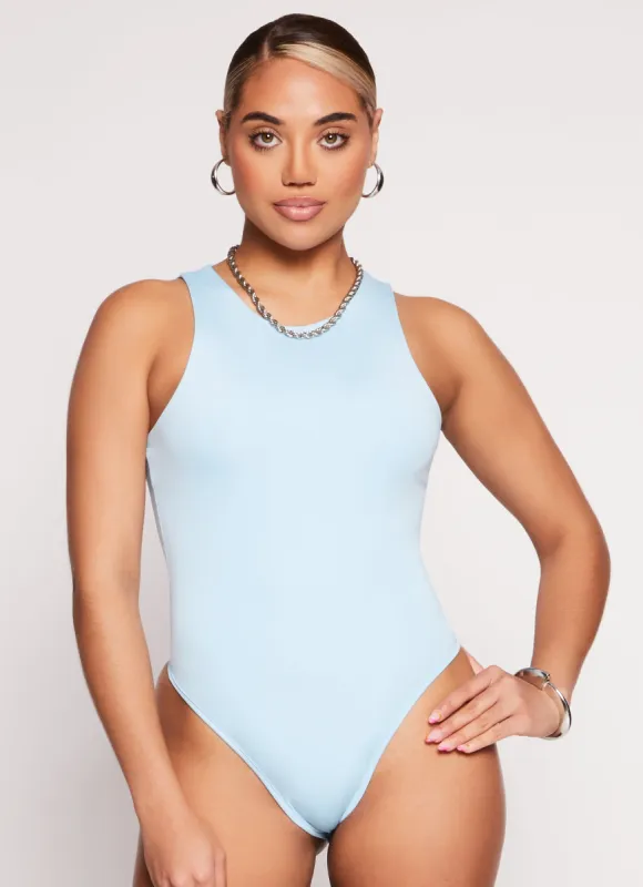 Daisy Solid Racerback Tank Bodysuit sold by Rainbow