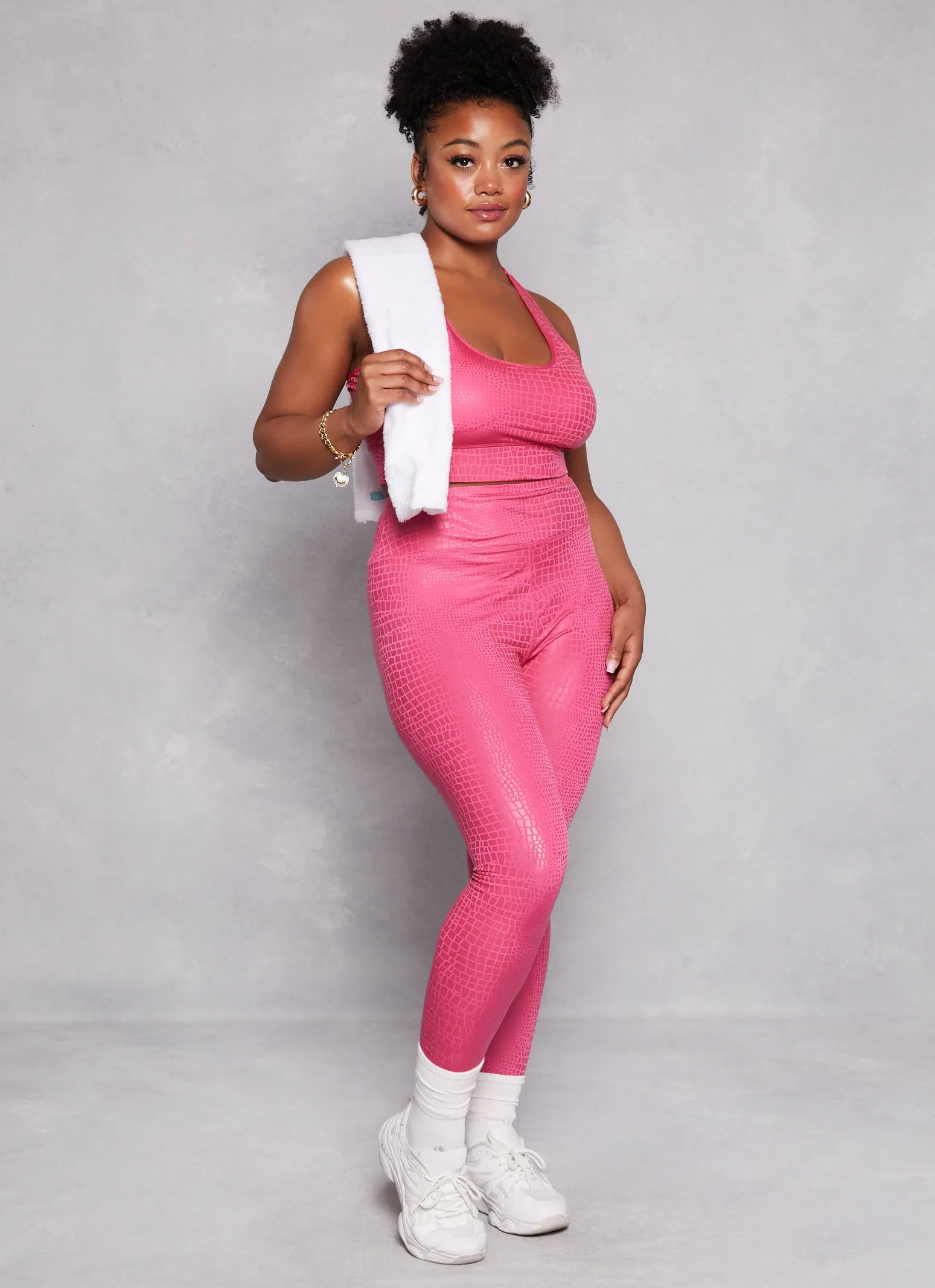 Plus Size Faux Croc Print Leggings sold by Rainbow