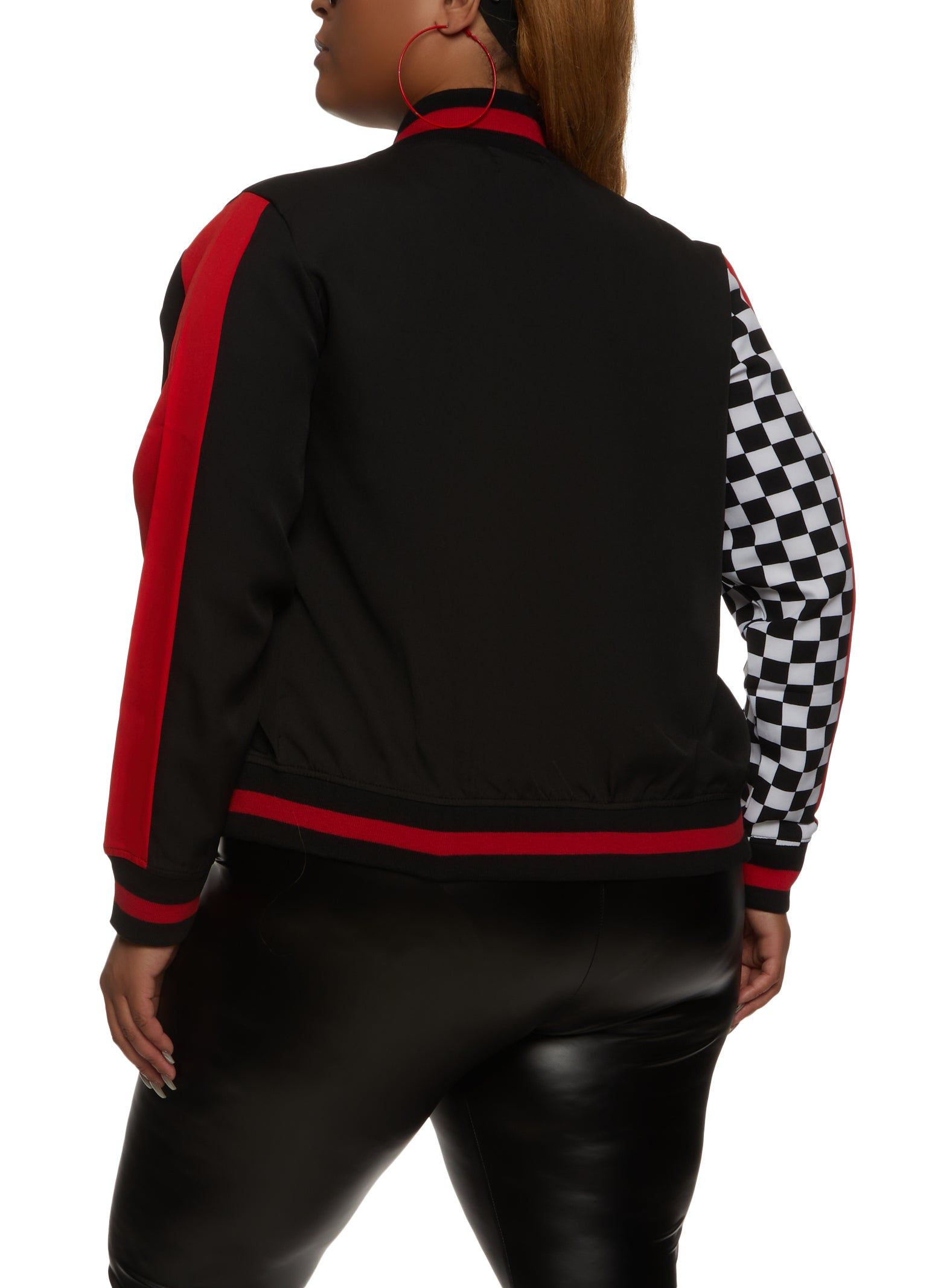 Plus Size Brooklyn Graphic Bomber Jacket sold by Rainbow product image thumbnail 2