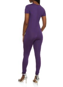 Short Sleeve Crew Neck Jumpsuit sold by Rainbow