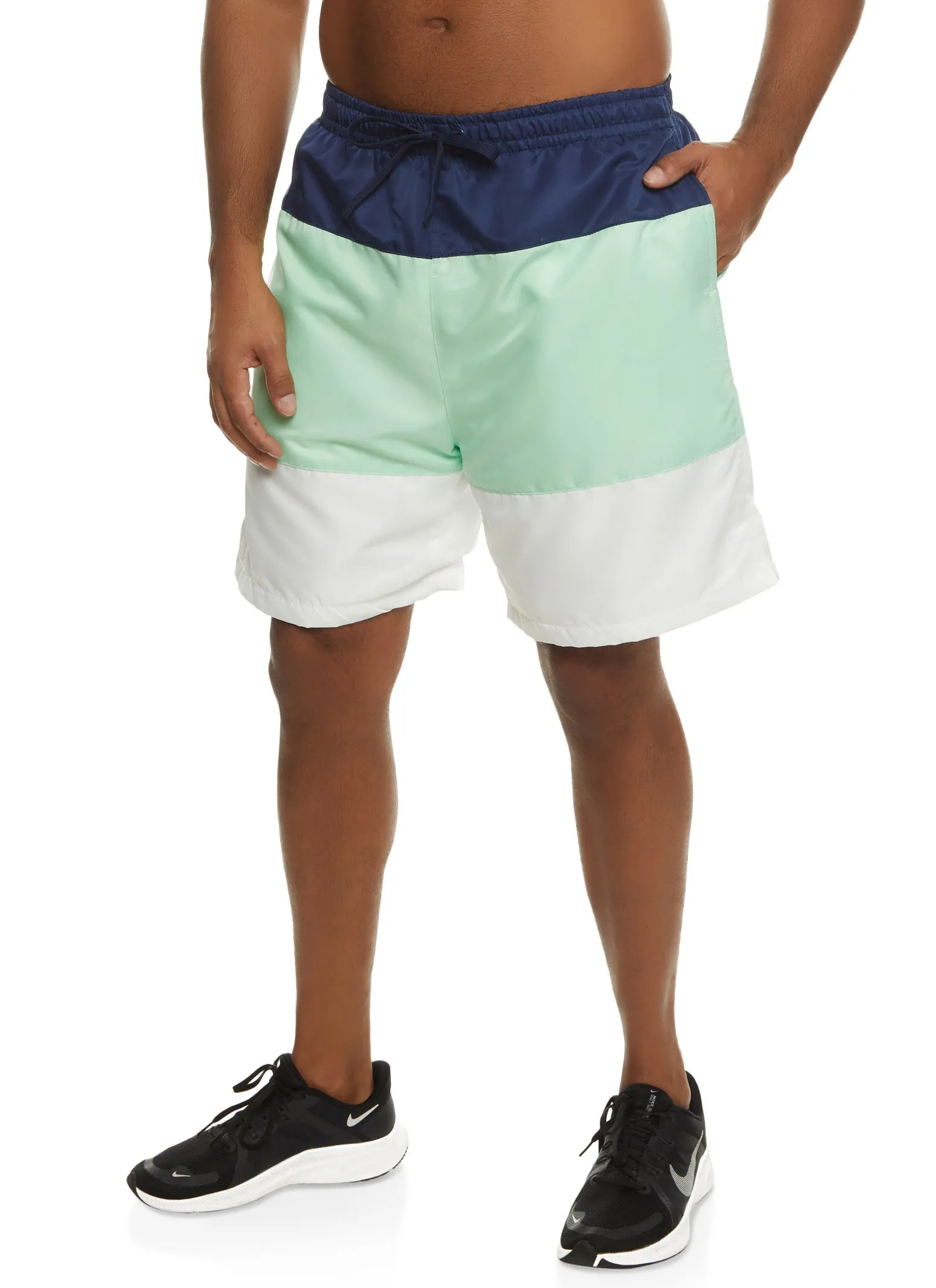 Mens Color Block Training Shorts sold by Rainbow