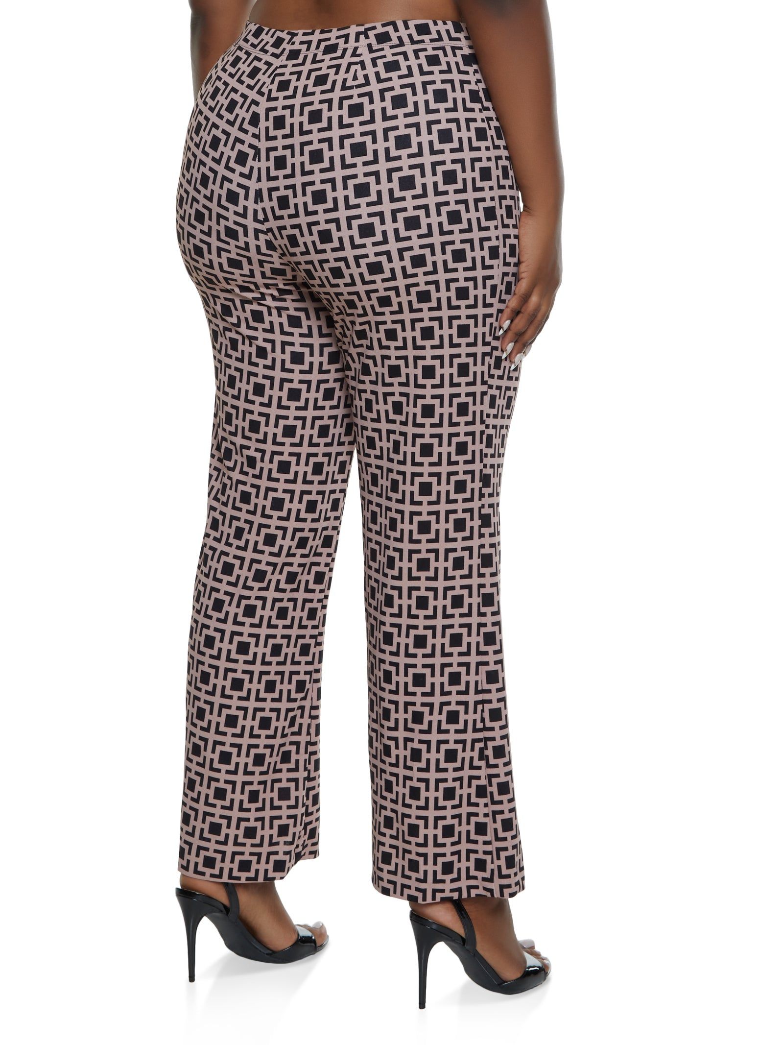 Plus Size Geometric Print Flared Dress Pants sold by Rainbow product image thumbnail 2