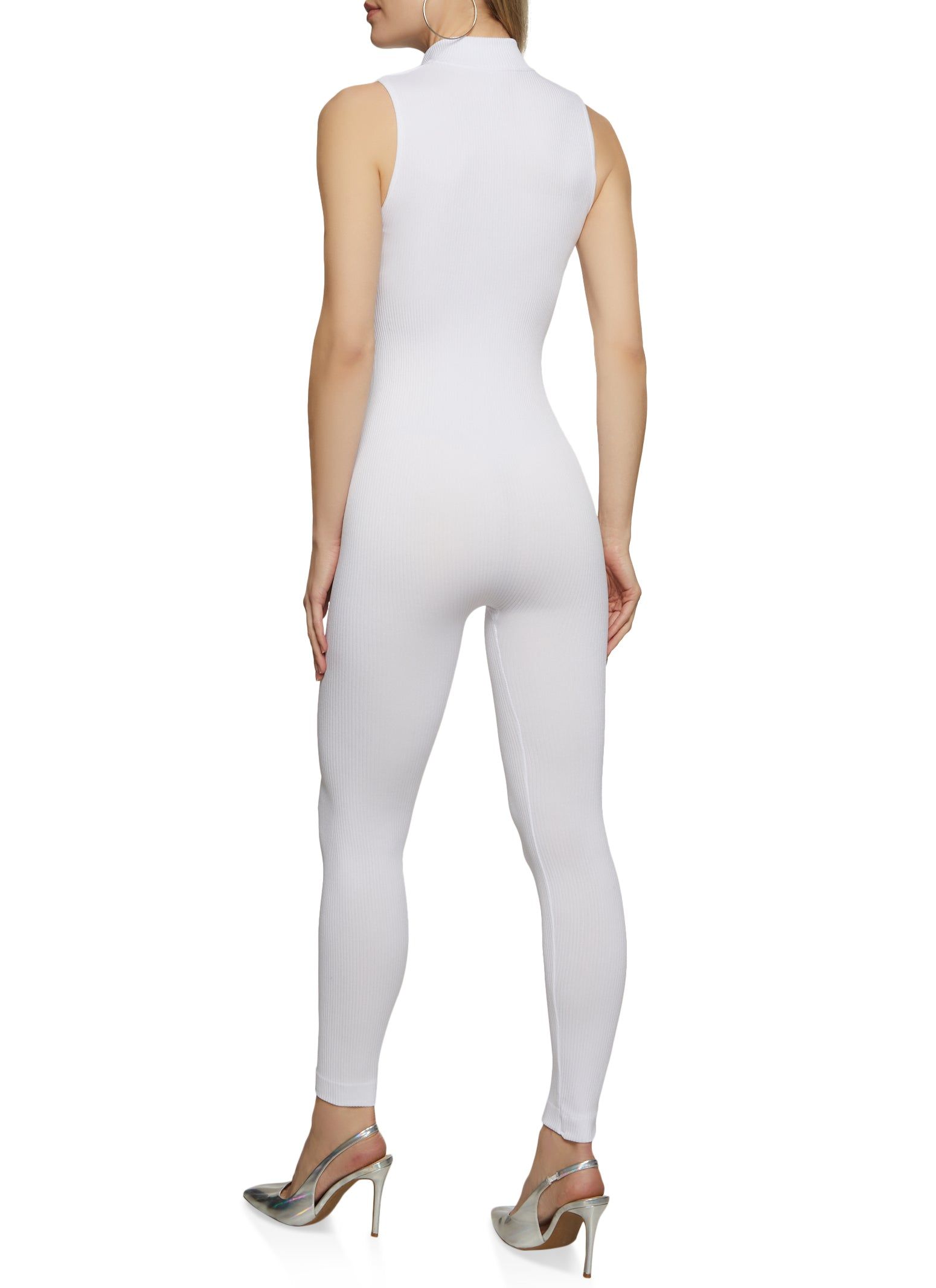 Mock Neck Zip Front Sleeveless Catsuit sold by Rainbow product image thumbnail 2