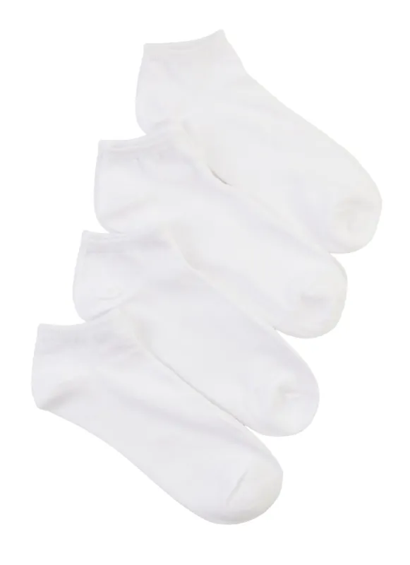 Solids Ankle Socks 4 Pack Size 10-13 sold by Rainbow