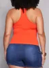 Plus Size Seamless Racerback High Neck Tank Top sold by Rainbow