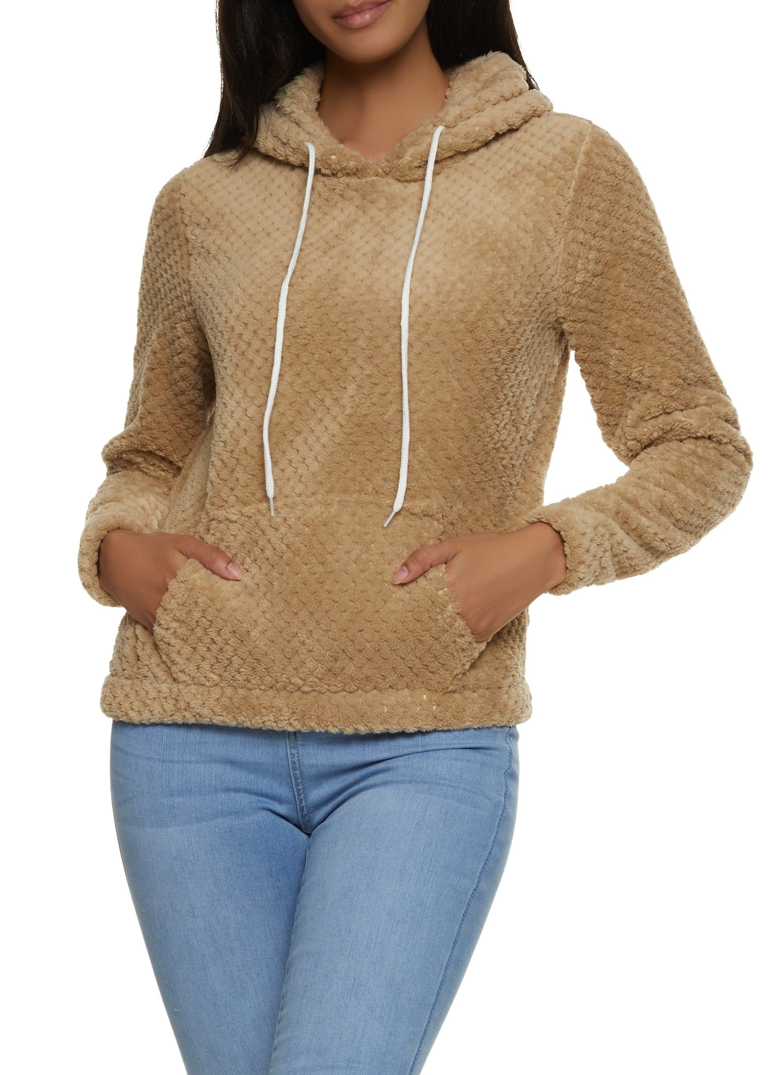 Quilted Plush Pullover Hoodie sold by Rainbow