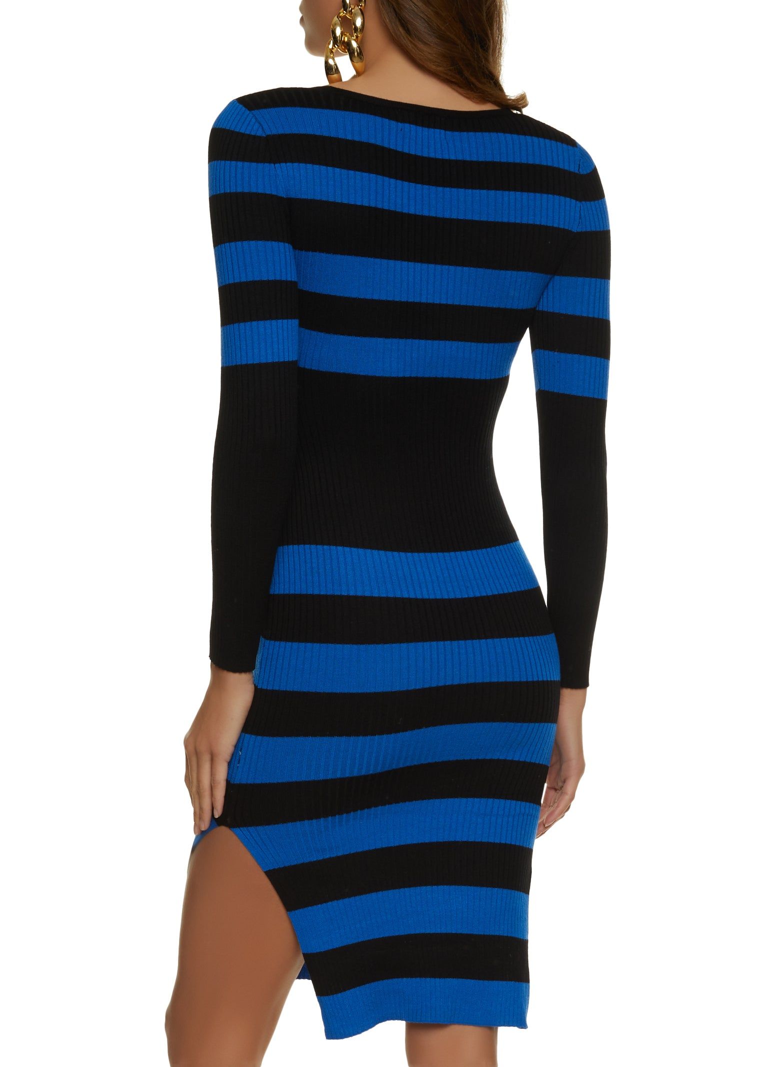 Striped Chain Detail Sweater Dress sold by Rainbow product image thumbnail 3