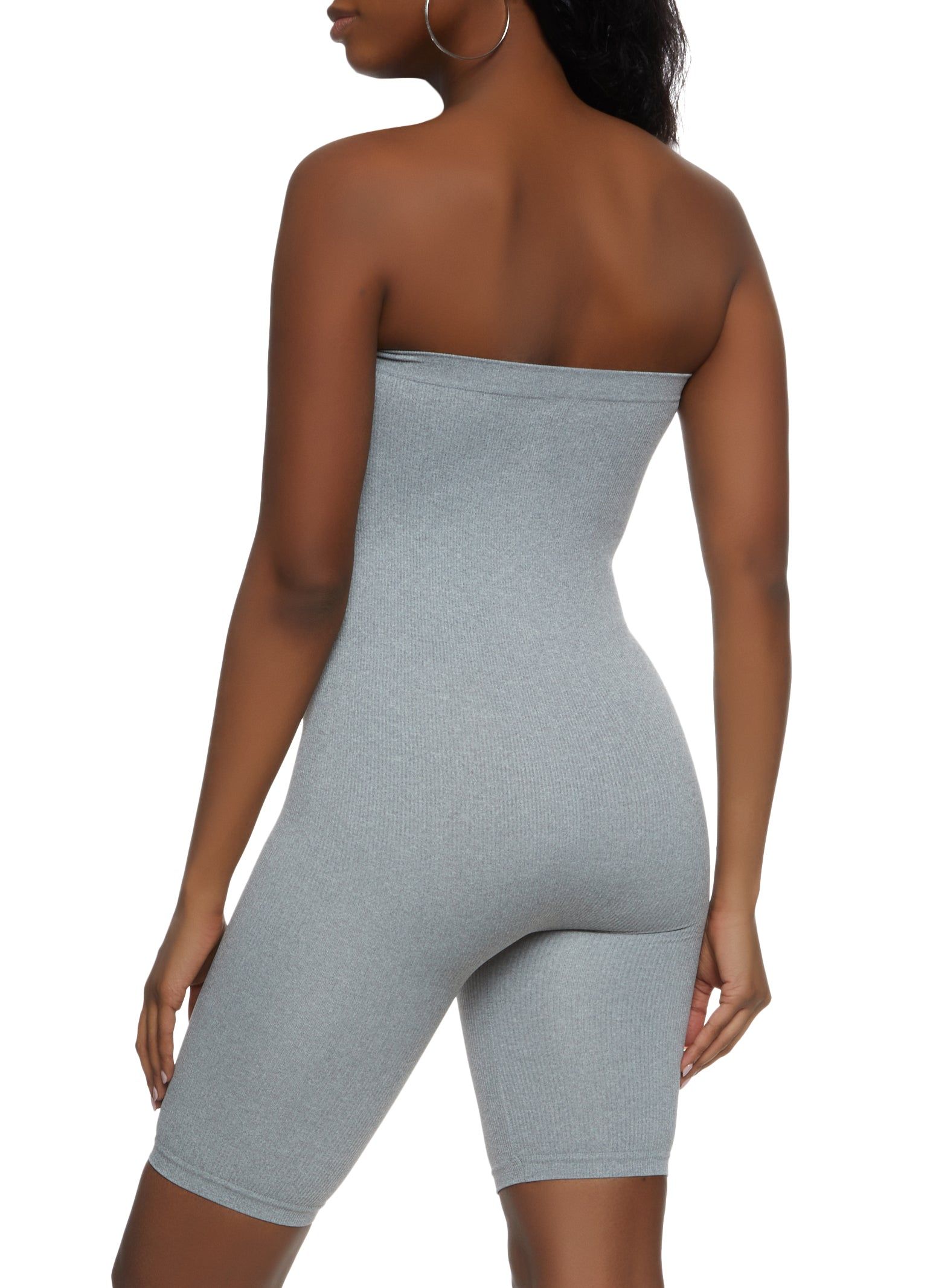 Seamless Ribbed Strapless Romper sold by Rainbow product image thumbnail 2