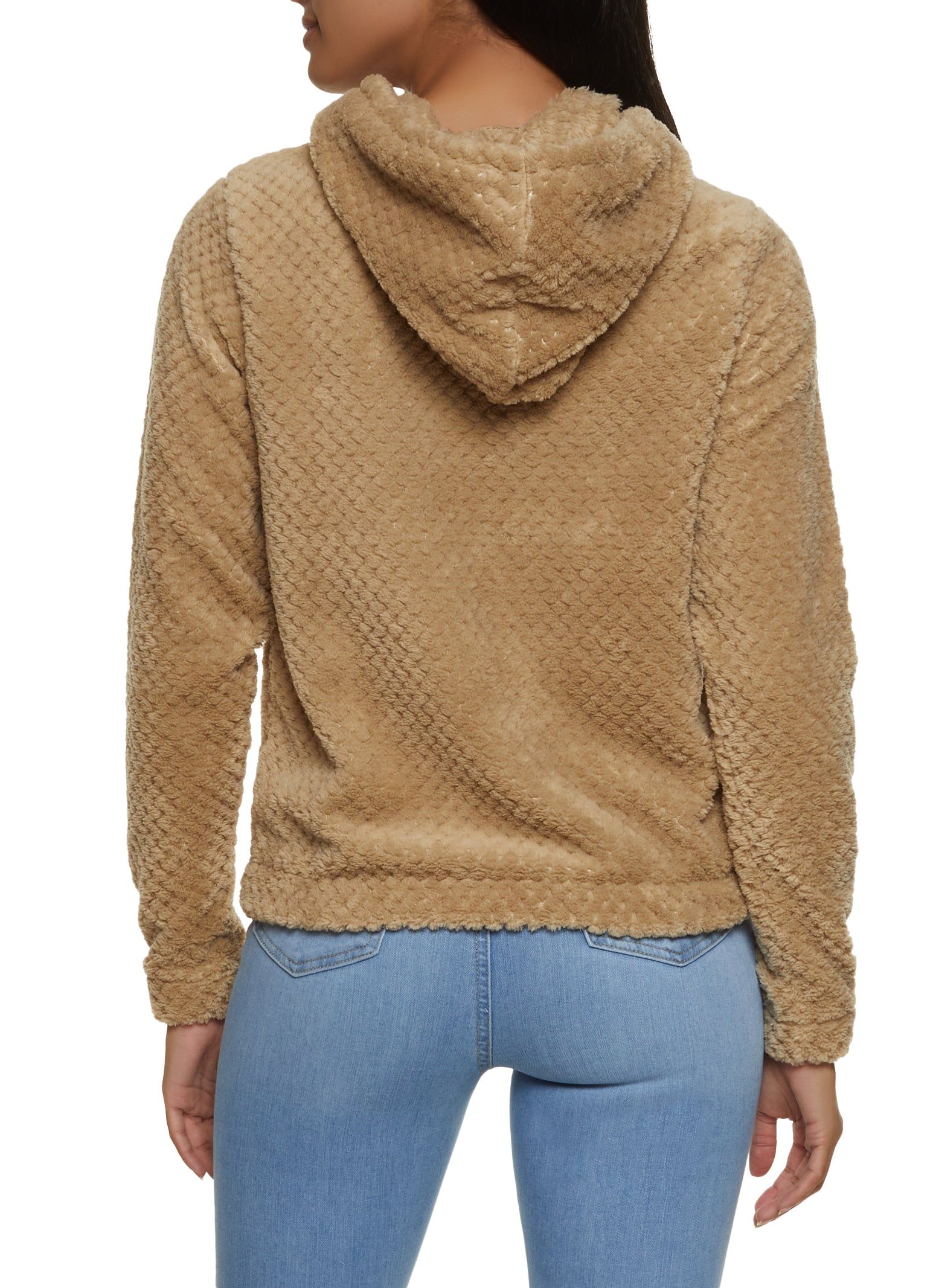 Quilted Plush Pullover Hoodie sold by Rainbow product image thumbnail 2