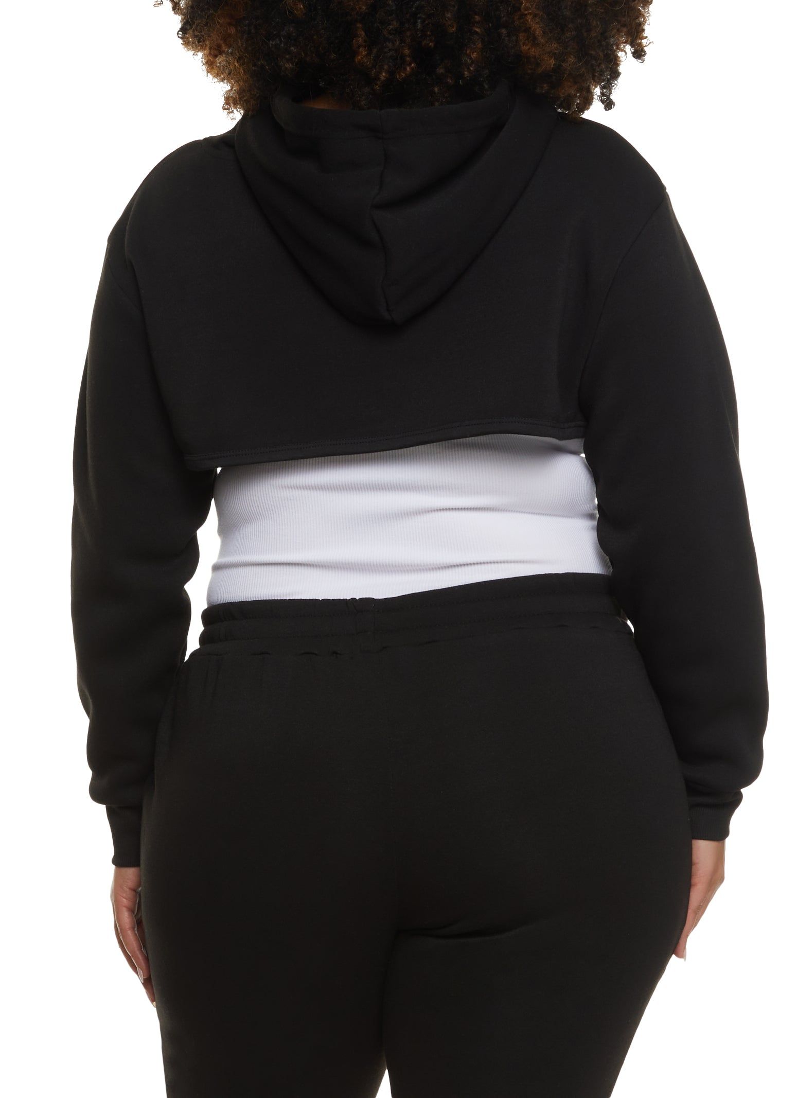 Plus Size Long Sleeve Shrug Hoodie sold by Rainbow product image thumbnail 3