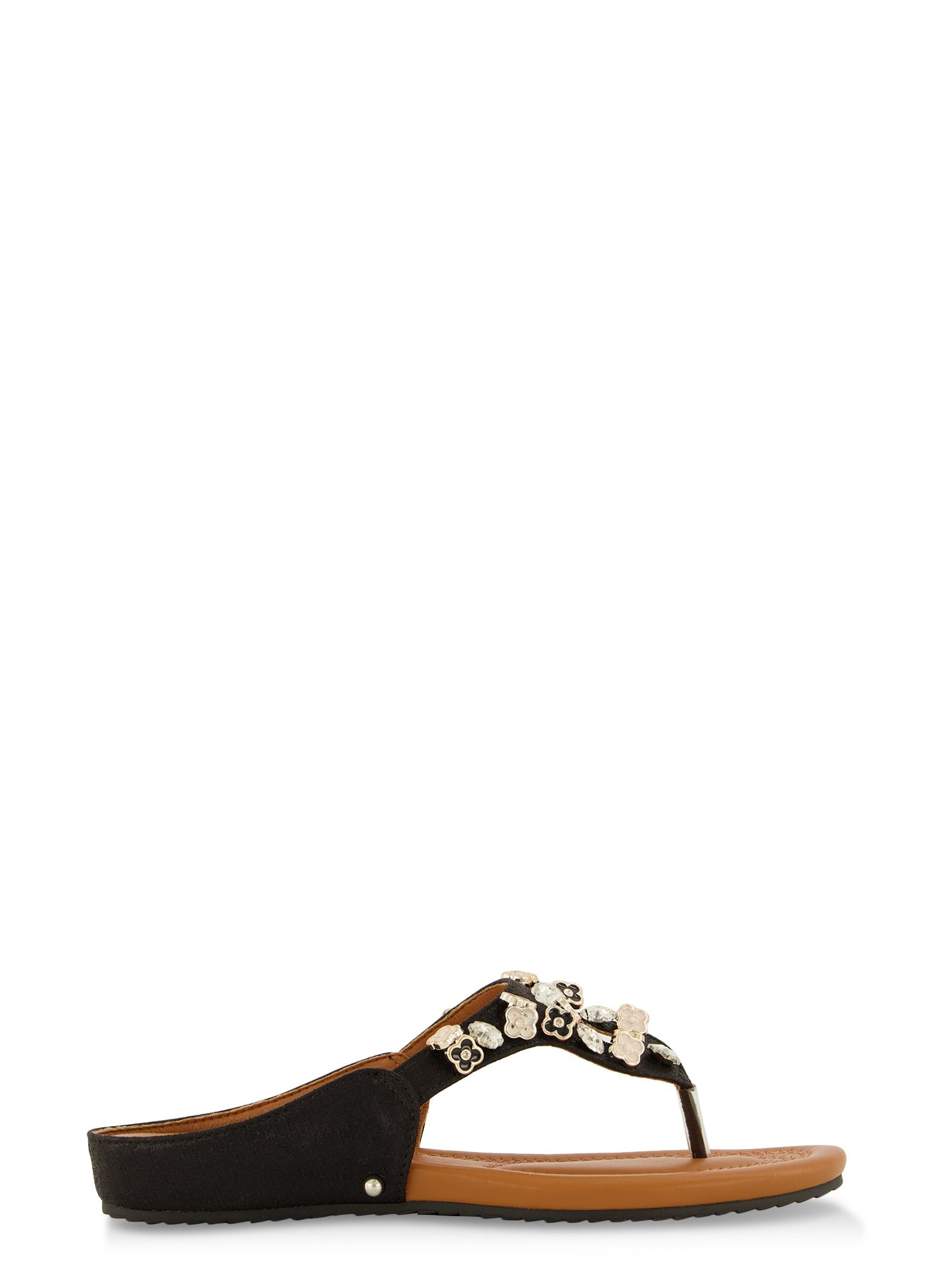 Rhinestone Beaded Flower Thong Sandals sold by Rainbow product image thumbnail 2