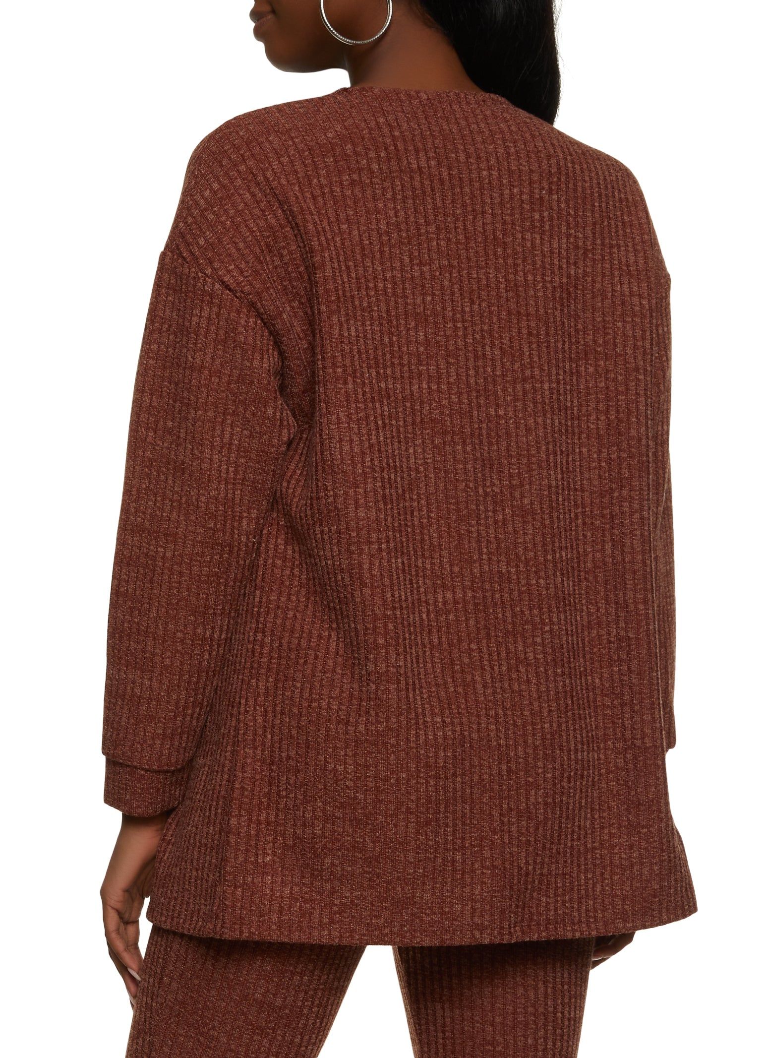 Solid Ribbed Knit Cardigan sold by Rainbow product image thumbnail 3