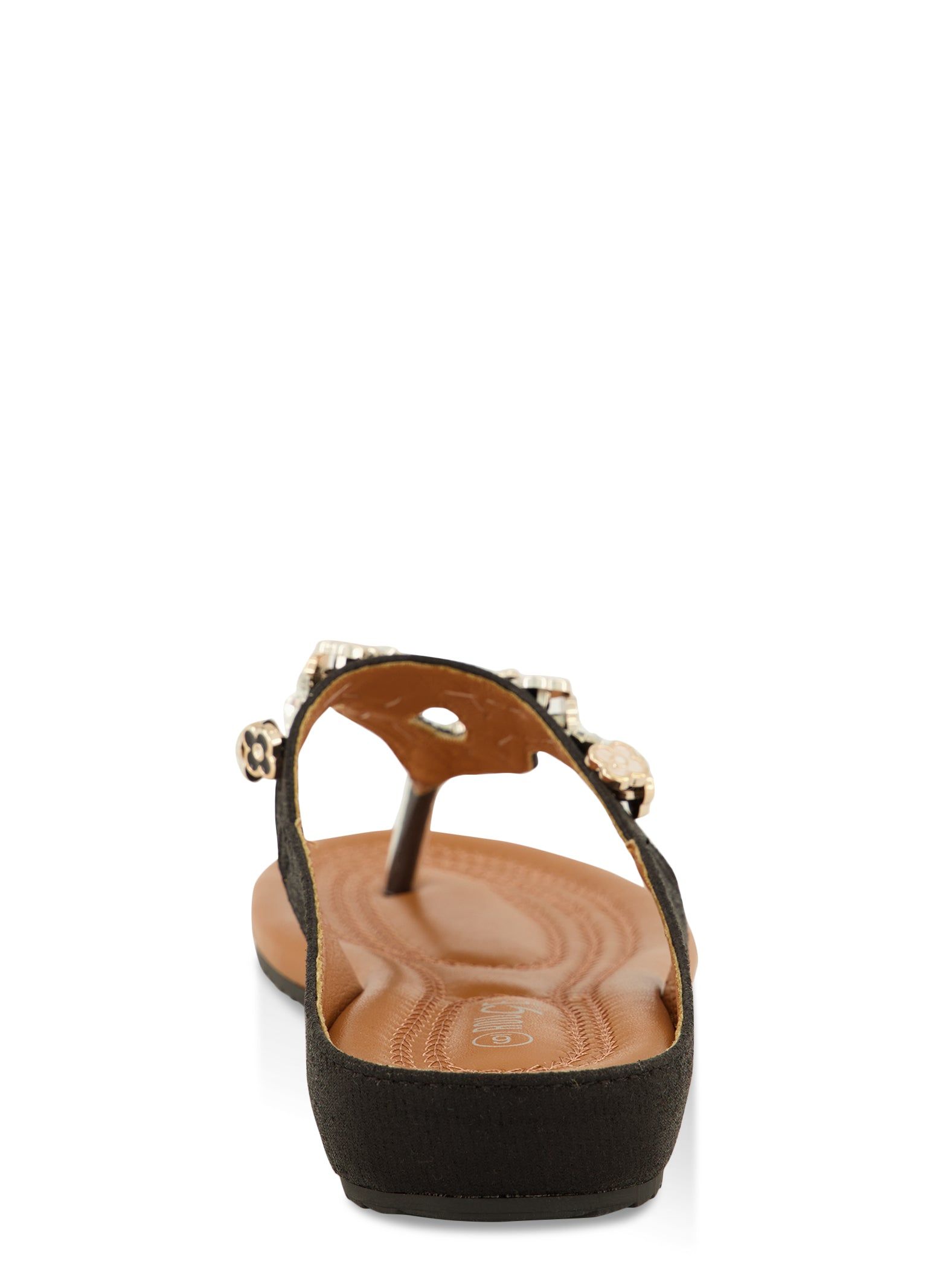 Rhinestone Beaded Flower Thong Sandals sold by Rainbow product image thumbnail 3