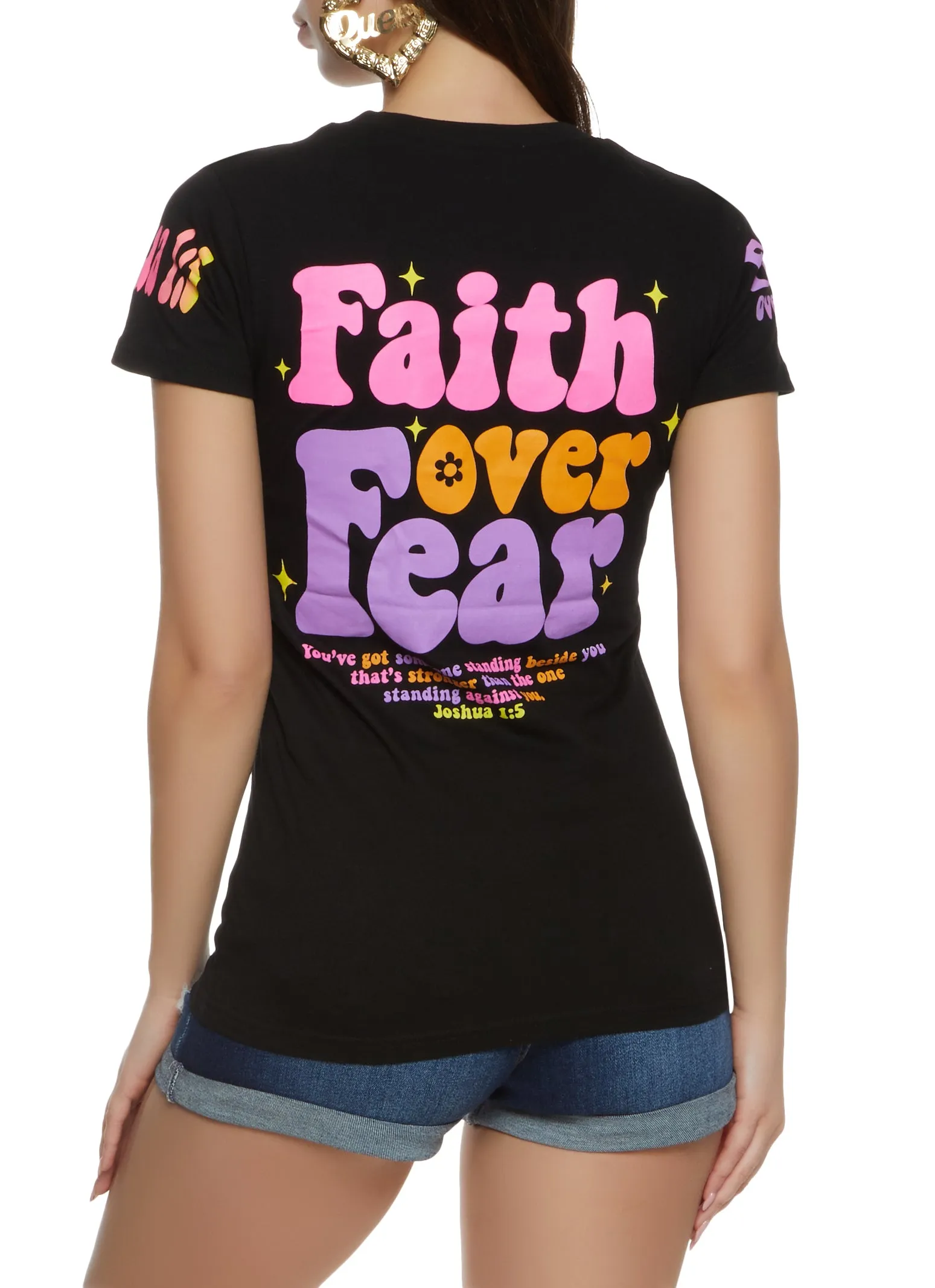 Faith Over Fear Graphic Tee sold by Rainbow product image thumbnail 2