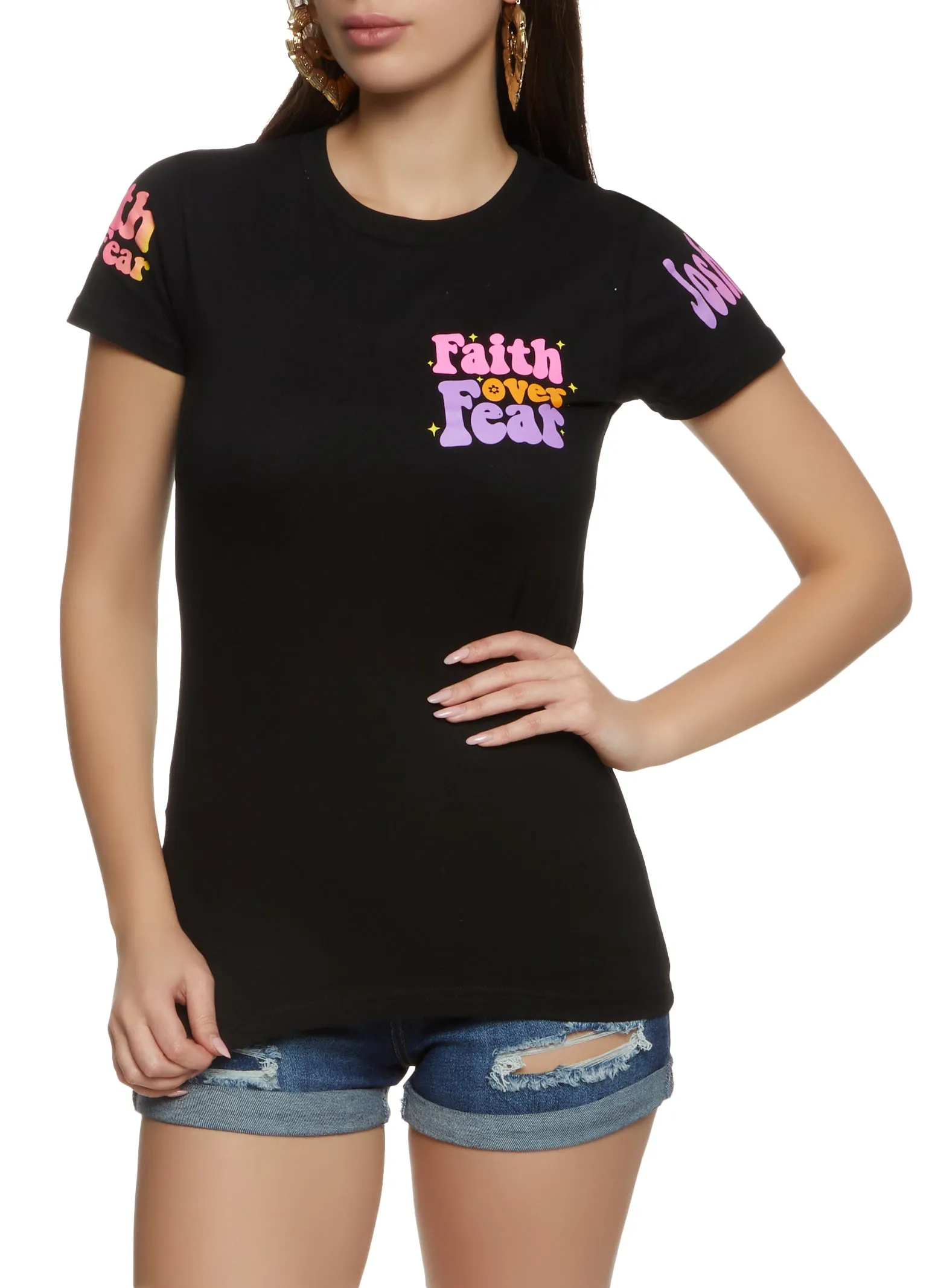 Faith Over Fear Graphic Tee sold by Rainbow