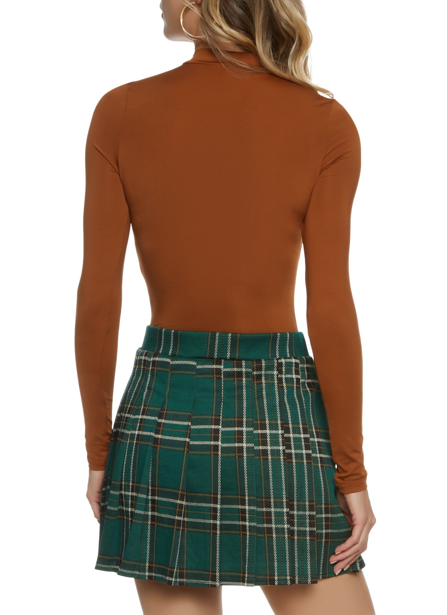 Solid Mock Neck Long Sleeve Bodysuit sold by Rainbow product image thumbnail 3