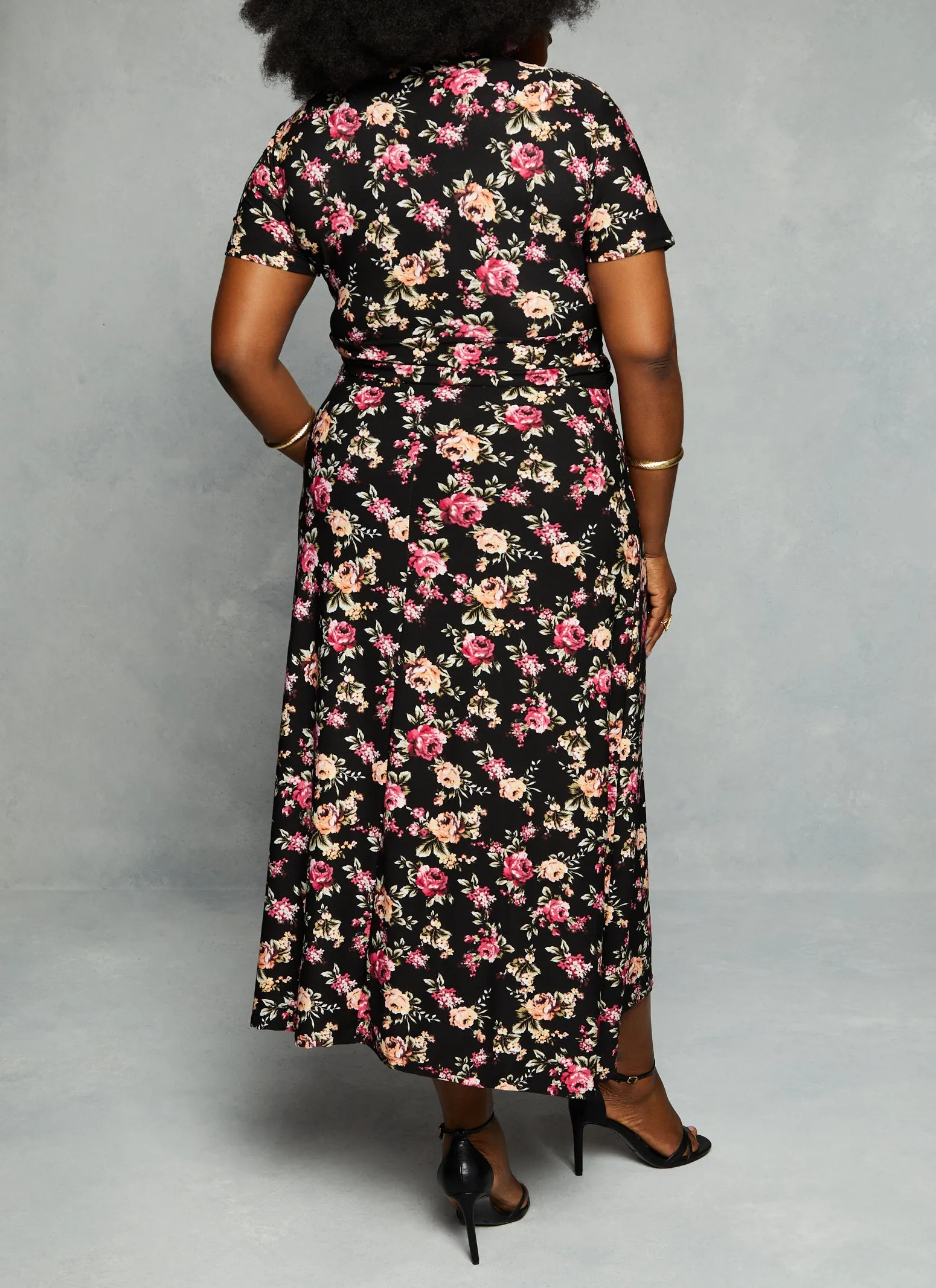 Plus Size Printed Faux Wrap Dress sold by Rainbow product image thumbnail 3