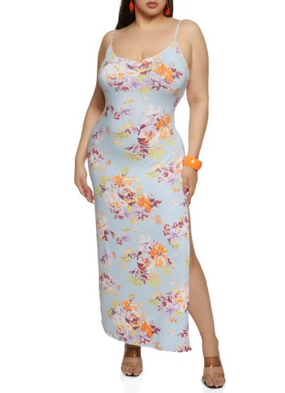 Plus Size Haute Monde Floral Cami Maxi Dress sold by Rainbow