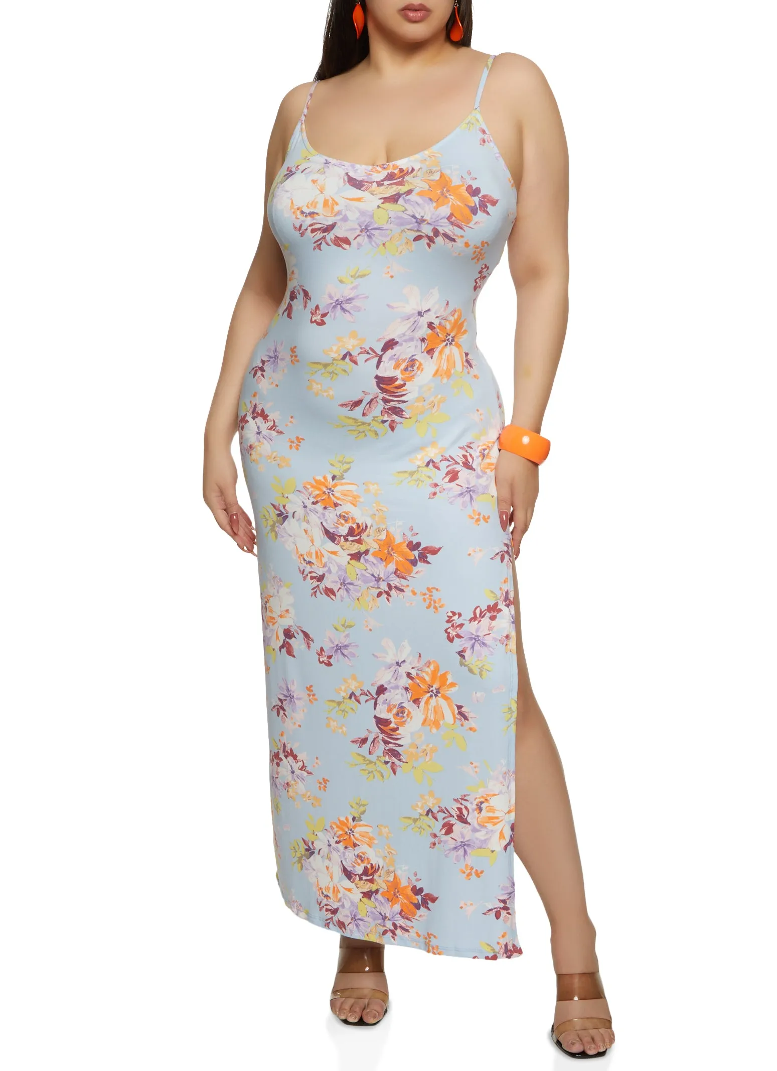 Plus Size Haute Monde Floral Cami Maxi Dress sold by Rainbow