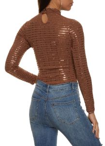 Sequin Long Sleeve Bodysuit sold by Rainbow
