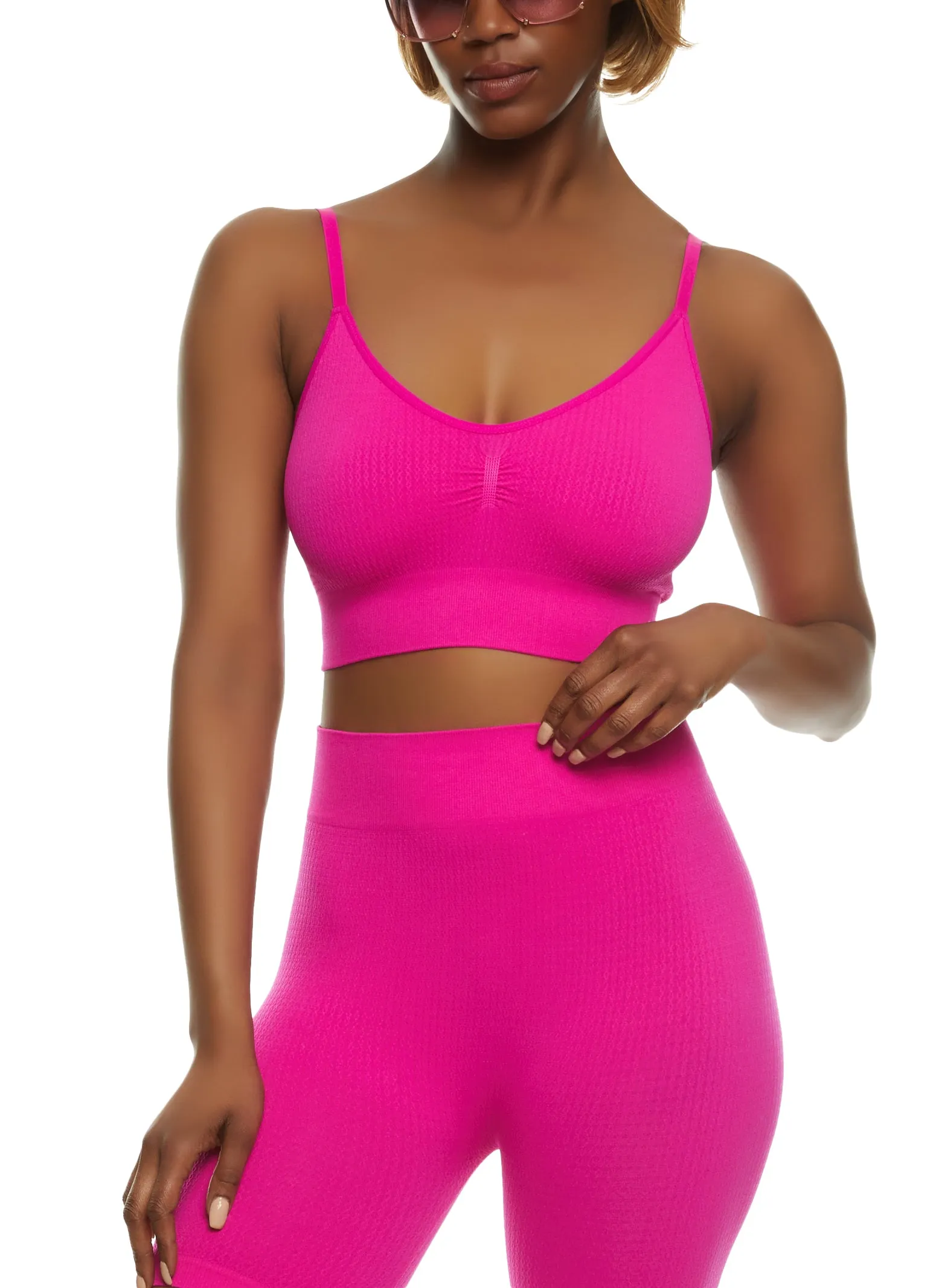 Seamless Textured Knit Scoop Neck Cami sold by Rainbow