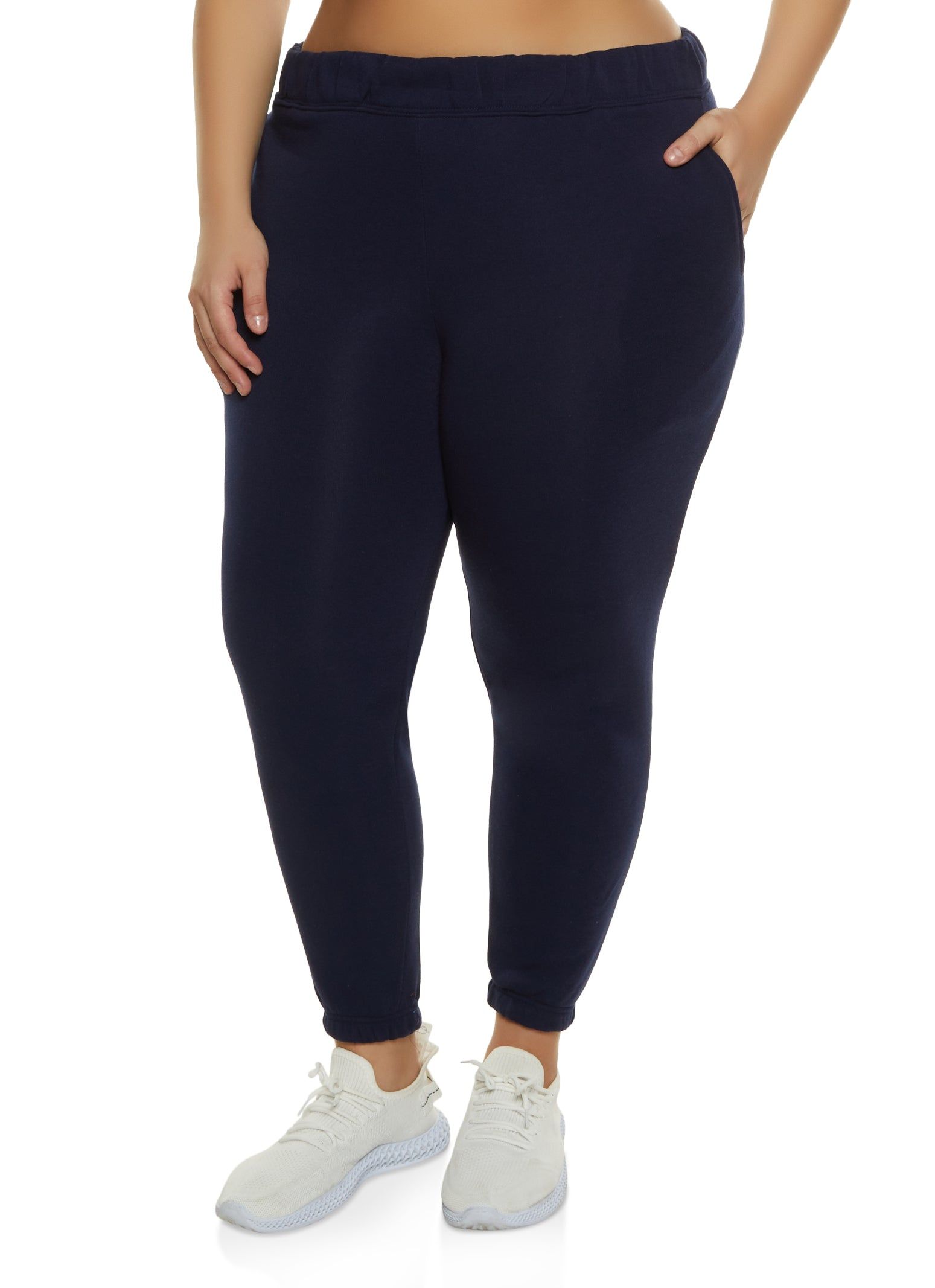 Plus Size Basic Fleece Joggers sold by Rainbow