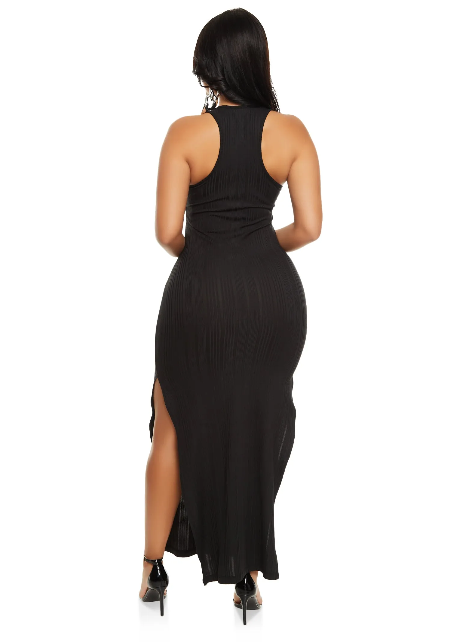 Ribbed Racerback Tank Maxi Dress sold by Rainbow product image thumbnail 3