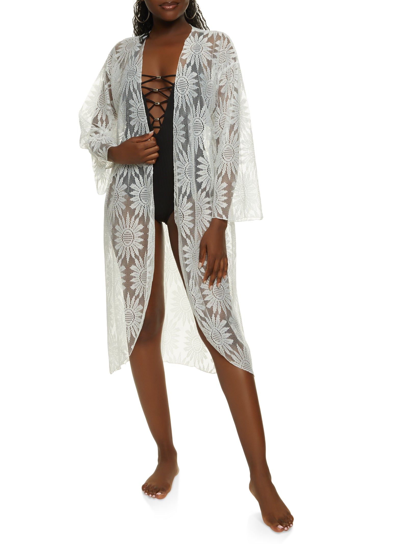Floral Lace Kimono sold by Rainbow product image thumbnail 3