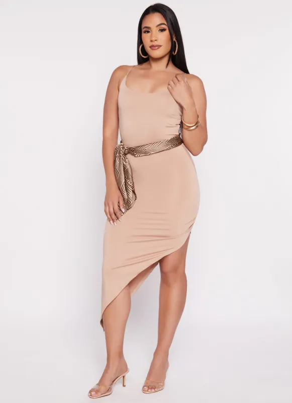 Asymmetrical Cami Midi Dress sold by Rainbow
