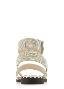 Rhinestone Studded Velcro Ankle Strap Sandals sold by Rainbow