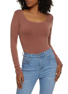 Long Sleeve Square Neck Bodysuit sold by Rainbow