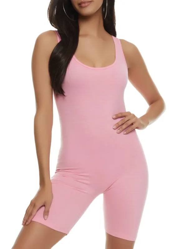 Daisy Scoop Neck Tank Romper sold by Rainbow