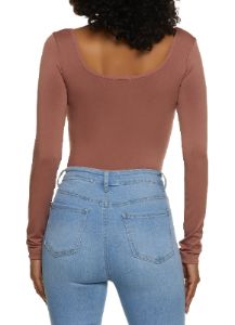 Long Sleeve Square Neck Bodysuit sold by Rainbow