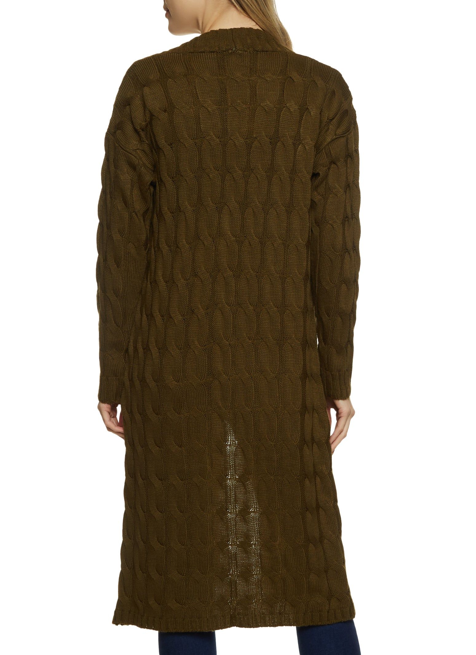 Cable Knit Long Cardigan sold by Rainbow product image thumbnail 2